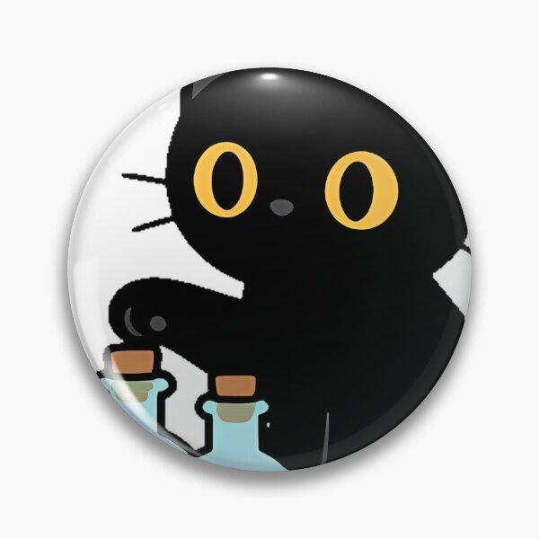 Item preview, Black Cat with Potion Bottles Icon designed and sold by IllumeInk.