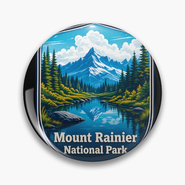 Item preview, Mt Rainier National Park Travel Landscape designed and sold by FrontierCosmic.