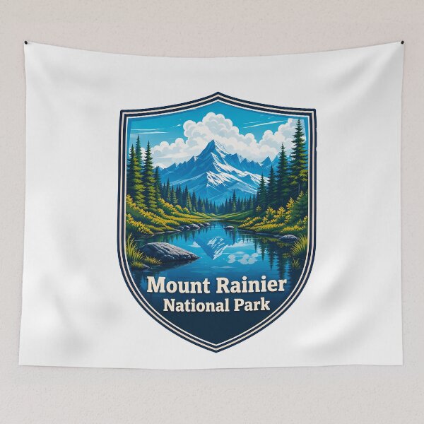 Artikelvorschau, Reiselandschaft im Mount Rainier Nationalpark entworfen und verkauft von FrontierCosmic.