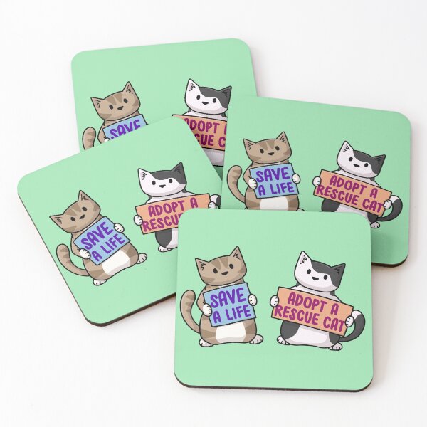Item preview, Save a life, adopt a rescue cat designed and sold by doodlecats.