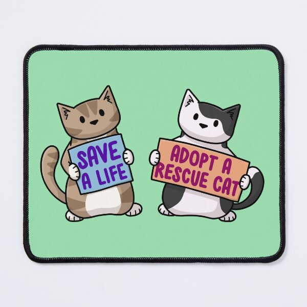 Item preview, Save a life, adopt a rescue cat designed and sold by doodlecats.