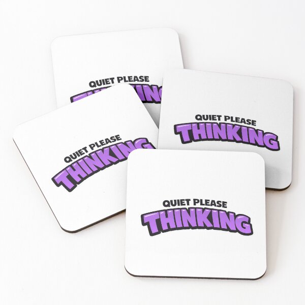 Item preview,  Quiet Please Thinking Funny Introvert Quote Sticker designed and sold by Gremlin Hours.