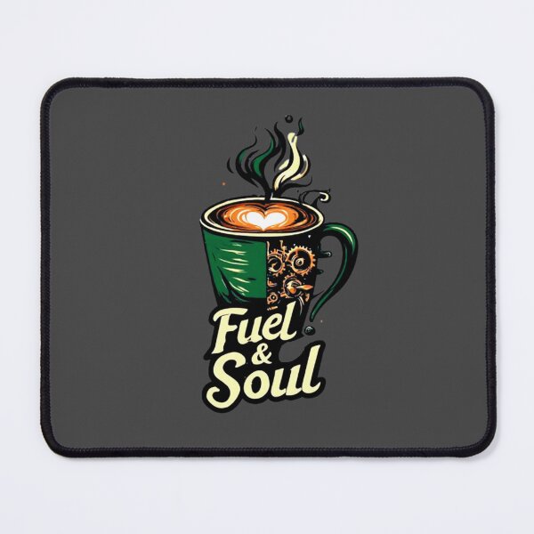 Item preview, Fuel & Soul Steampunk Coffee Mug Heart Latte Barista Art 04 designed and sold by Shift-Bloom.
