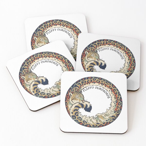 Item preview, Fluffy Ouroboros Snow Leopard Japanese Ukiyo e Art designed and sold by Arc2020.
