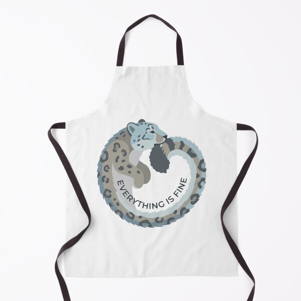 Item preview, Everything Is Fine Minimalist Snow Leopard Meme designed and sold by Arc2020.