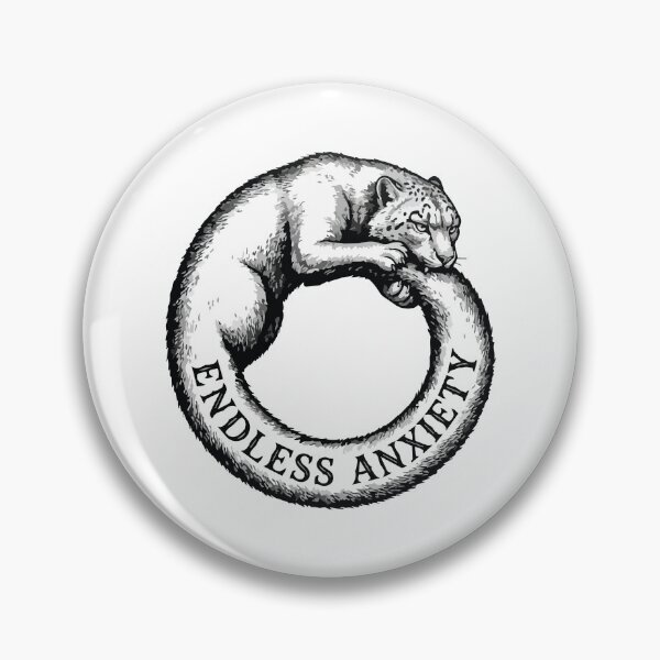 Item preview, Endless Anxiety Snow Leopard Gothic Ouroboros Art designed and sold by Arc2020.