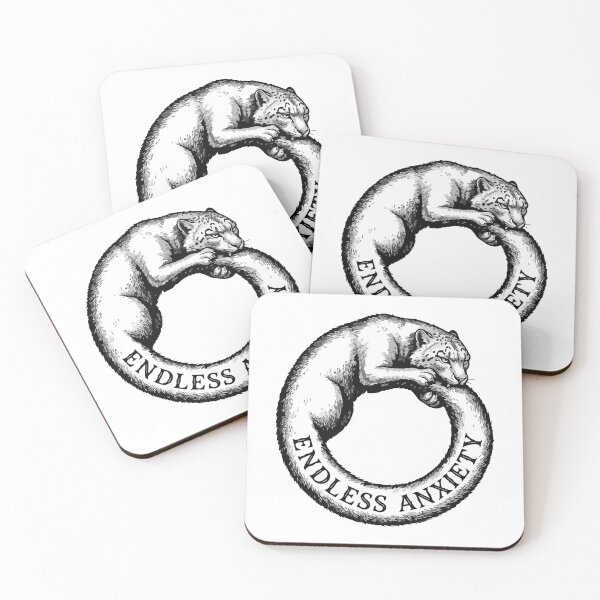 Item preview, Endless Anxiety Snow Leopard Gothic Ouroboros Art designed and sold by Arc2020.