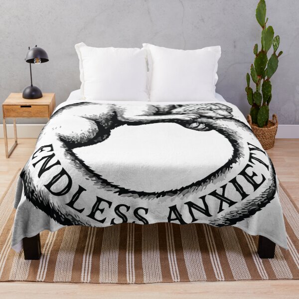 Item preview, Endless Anxiety Snow Leopard Gothic Ouroboros Art designed and sold by Arc2020.