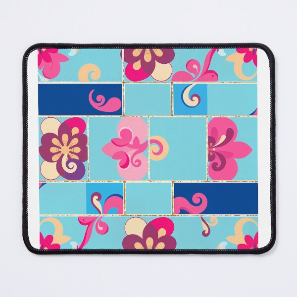 Item preview, Pink and blue floral block design designed and sold by Chi261.