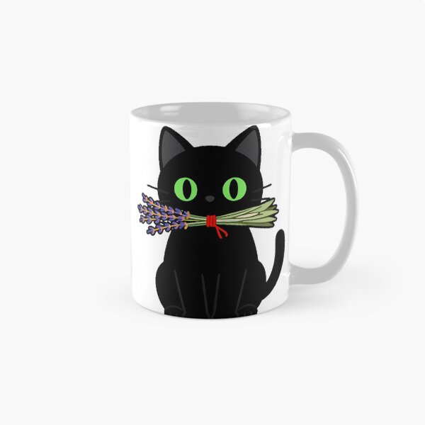 Item preview, Black Cat with Herb Bundle Icon designed and sold by IllumeInk.