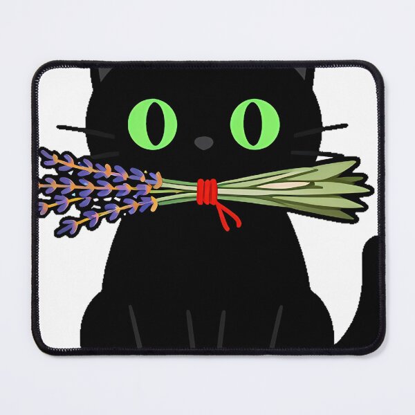 Item preview, Black Cat with Herb Bundle Icon designed and sold by IllumeInk.