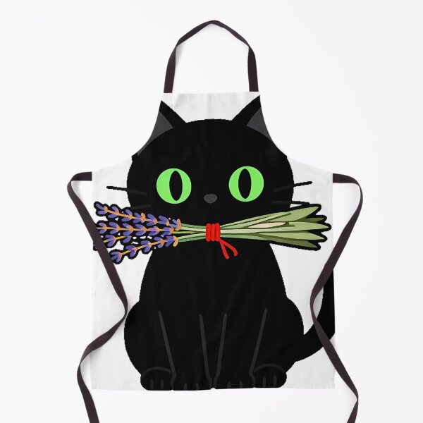 Item preview, Black Cat with Herb Bundle Icon designed and sold by IllumeInk.