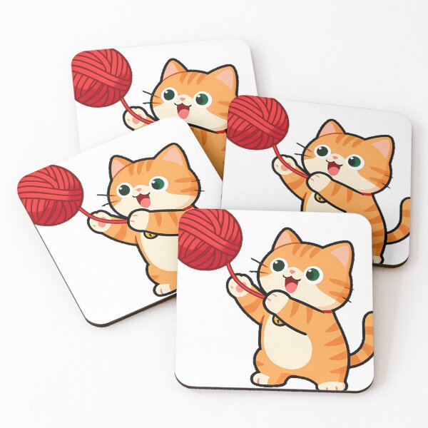 Item preview, Orange Tabby Cat Yarn Ball Icon designed and sold by IllumeInk.
