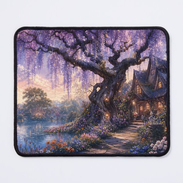 Item preview, Wisteria Cottage by the Pond designed and sold by sigmaartstudio.