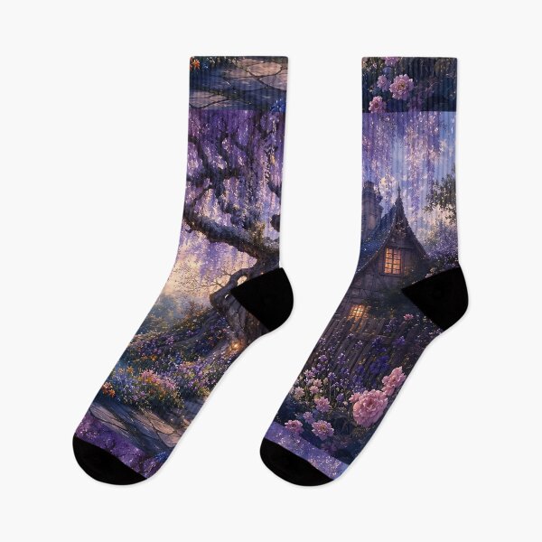 Item preview, Wisteria Cottage by the Pond designed and sold by sigmaartstudio.