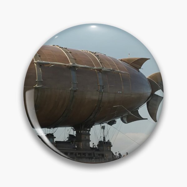 Item preview, Steampunk Wooden Airship Sailing the Ocean. designed and sold by SkyKing Ron.