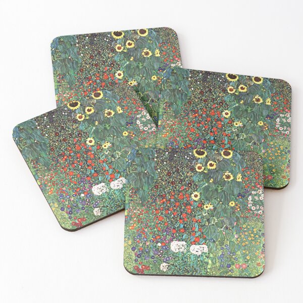 Item preview, Farm Garden with Sunflowers Gustav Klimt art designed and sold by ArtUnova.