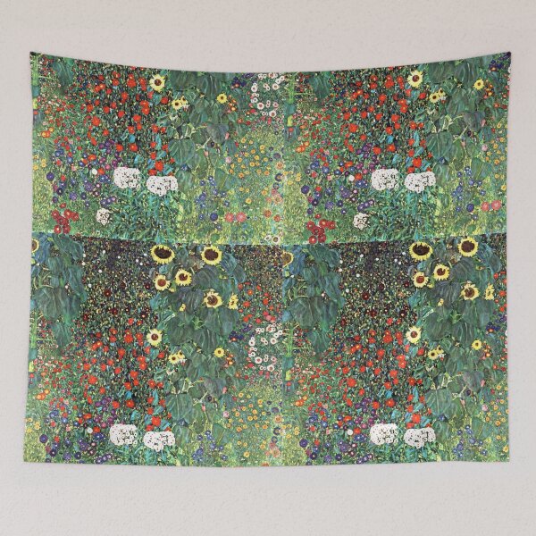 Item preview, Farm Garden with Sunflowers Gustav Klimt art designed and sold by ArtUnova.