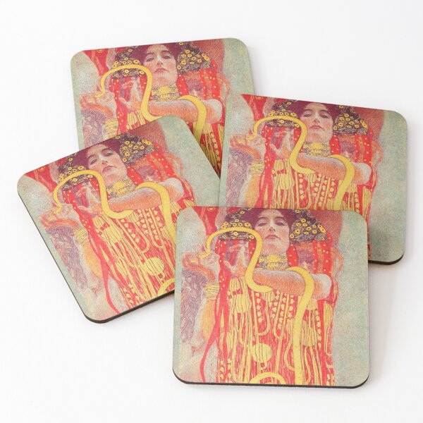 Item preview, Women in Red Hygeia Medicine Gustav Klimt art designed and sold by ArtUnova.
