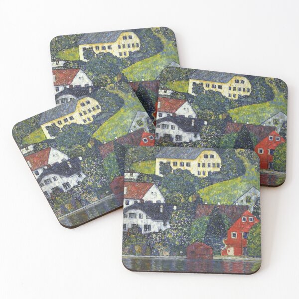 Item preview, Houses at Unterach am Attensee Gustav Klimt art designed and sold by ArtUnova.