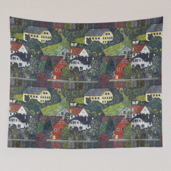 Item preview, Houses at Unterach am Attensee Gustav Klimt art designed and sold by ArtUnova.