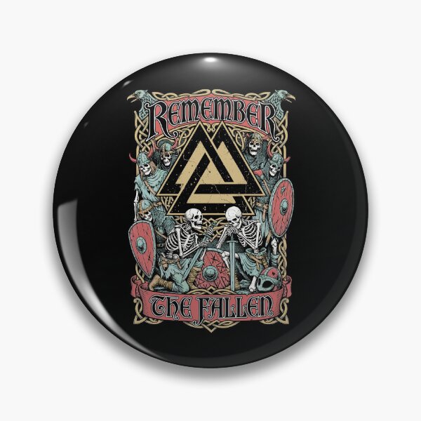Item preview, Viking Valknut Remember The Fallen Skeleton Warriors designed and sold by GrandeDuc.
