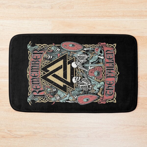 Item preview, Viking Valknut Remember The Fallen Skeleton Warriors designed and sold by GrandeDuc.