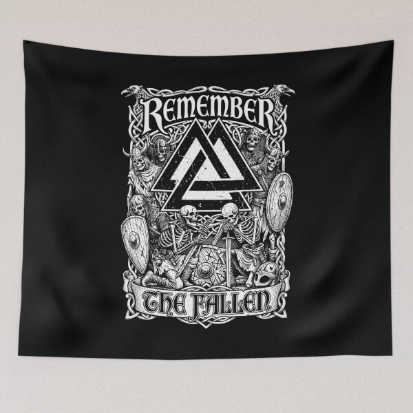 Item preview, Viking Valknut Remember The Fallen Skeleton Warriors designed and sold by GrandeDuc.