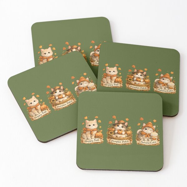 Item preview, Cute Autumn Kittens Collection | Happy Fall, Pumpkin Patch & Autumn Cutie Vintage Design designed and sold by KAM-KAM-STORE.