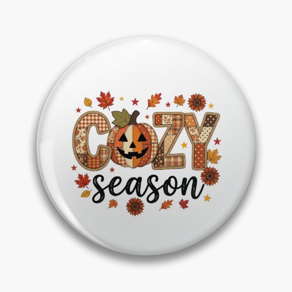 Item preview, Cozy Season Patchwork Pumpkin Fall Autumn Leaves Retro Typography Graphic designed and sold by raedattia.