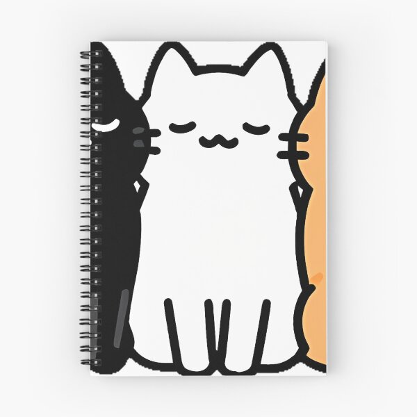 Item preview, Cat Trio Black White Orange Icon designed and sold by IllumeInk.
