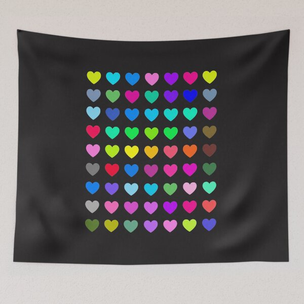 Item preview, Colorful Neon Hearts Grid | Cute Rainbow Heart Pattern T-Shirt designed and sold by Aimetoi.