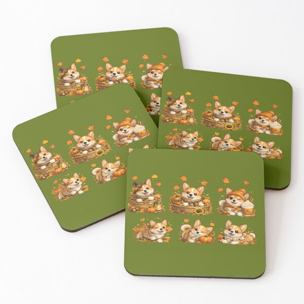 Item preview, Cute Autumn Corgi Collection | Cozy Fall Puppies & Pumpkin Season Vintage Design designed and sold by KAM-KAM-STORE.