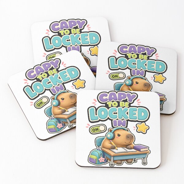 Item preview, Back to School: Capybara Locked-In Study Mode designed and sold by Fenay Designs.