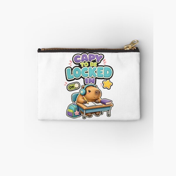 Item preview, Back to School: Capybara Locked-In Study Mode designed and sold by Fenay Designs.