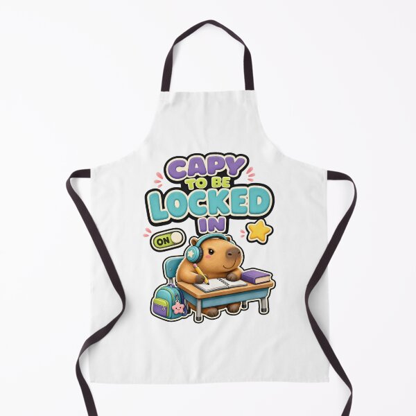 Item preview, Back to School: Capybara Locked-In Study Mode designed and sold by Fenay Designs.