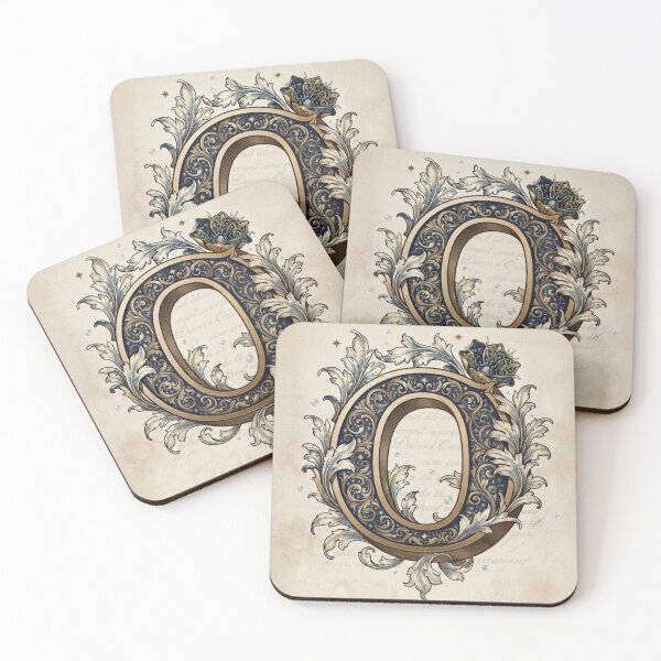 Item preview, Letter O - Vintage Celestial Botanical Alphabet Poster designed and sold by TheMinimalFrame.