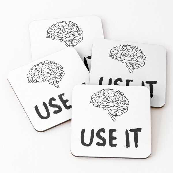 Item preview, Use It Brain Minimalist Line Art | Motivational Typography | Modern Mental Health Poster designed and sold by DuskyMonk.