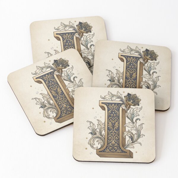 Item preview, Letter I - Vintage Celestial Botanical Alphabet Poster designed and sold by TheMinimalFrame.