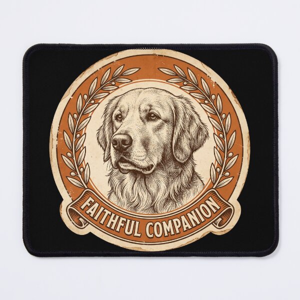 Item preview, Vintage Golden Retriever Faithful Companion Dog Emblem designed and sold by TeNovaStudio.