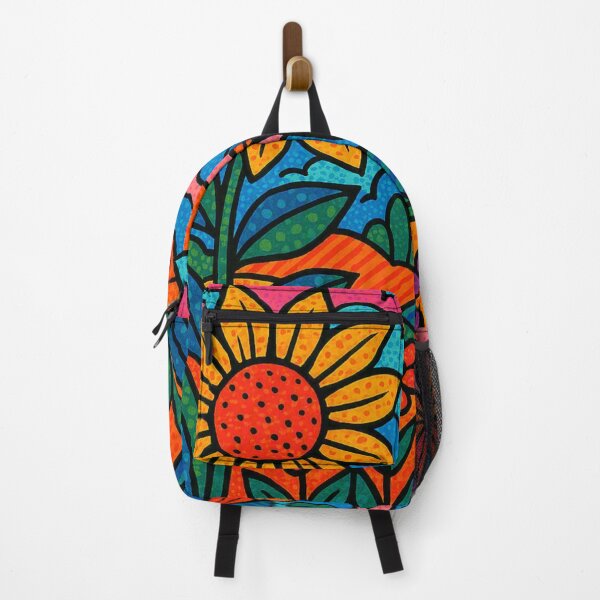 Item preview, Colorful Folk Art Bluebird & Sunflower | Whimsical Floral Nature Illustration designed and sold by Nexus Space.