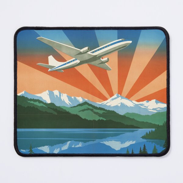 Item preview, Fly to the Swiss Alps Vintage Travel Poster | Retro Airline Aviation Wall Art | Mid-Century Alpine Landscape Print designed and sold by Tamas Das.