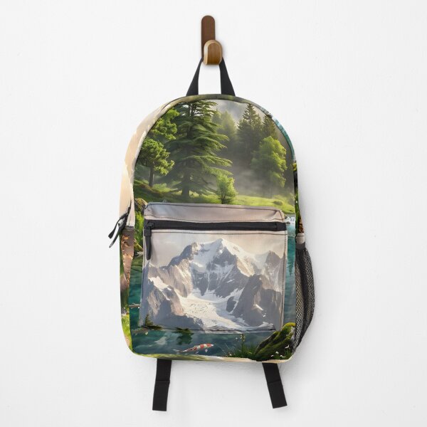 Item preview, Alpine Sunrise River Landscape Artwork designed and sold by hutofdesigns.