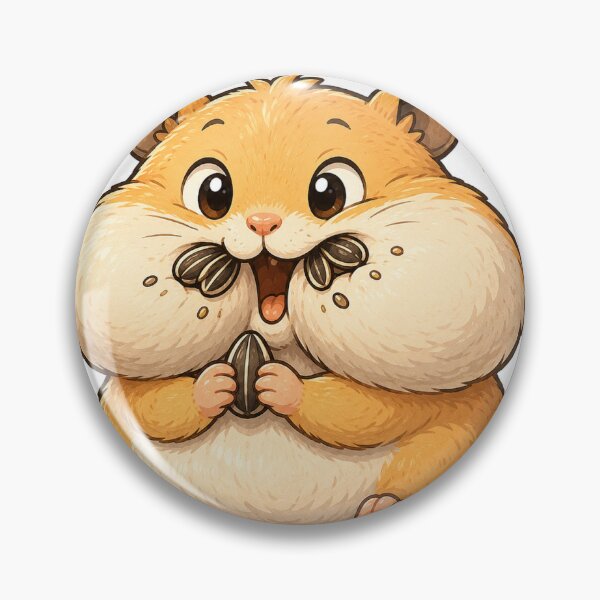 Item preview, Chubby Hamster Eating Seeds designed and sold by InkPixell.