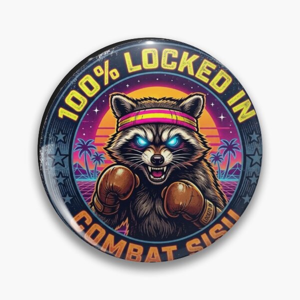 Item preview, Jimothy Raccoon - Combat Sisu Locked In designed and sold by SisuPrintsCo.