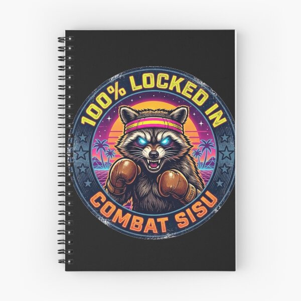 Item preview, Jimothy Raccoon - Combat Sisu Locked In designed and sold by SisuPrintsCo.