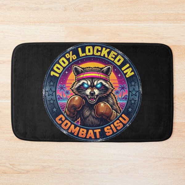 Item preview, Jimothy Raccoon - Combat Sisu Locked In designed and sold by SisuPrintsCo.