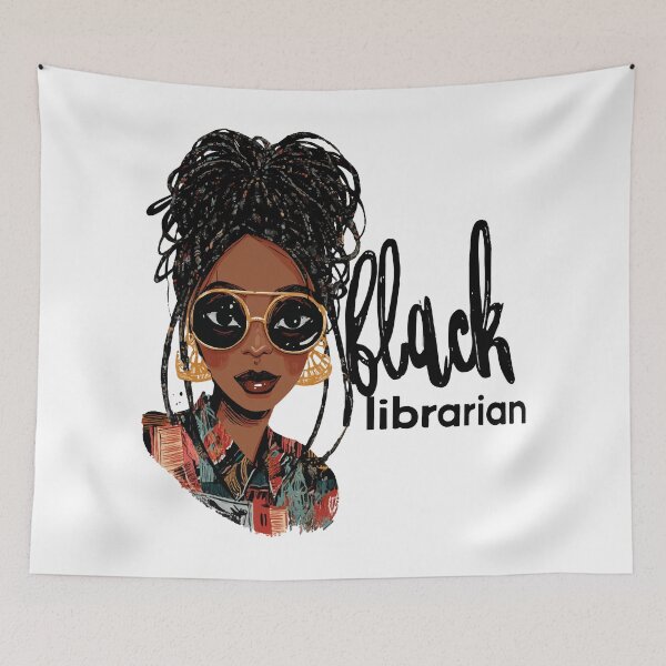Item preview, Black Librarian 90s Retro Style print text Design designed and sold by RichardRags.