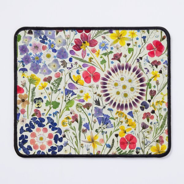 Item preview, Colorful Pressed Dried Flowers Botanical Art Collage designed and sold by Elżbieta Kaps.