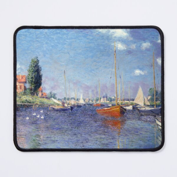 Item preview, Red Boats at Argenteuil Claude Monet art designed and sold by ArtUnova.